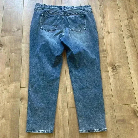 Soft Surroundings Ultimate Denim Relaxed Straight Jeans Pull On Light Wash XL - Picture 6 of 7